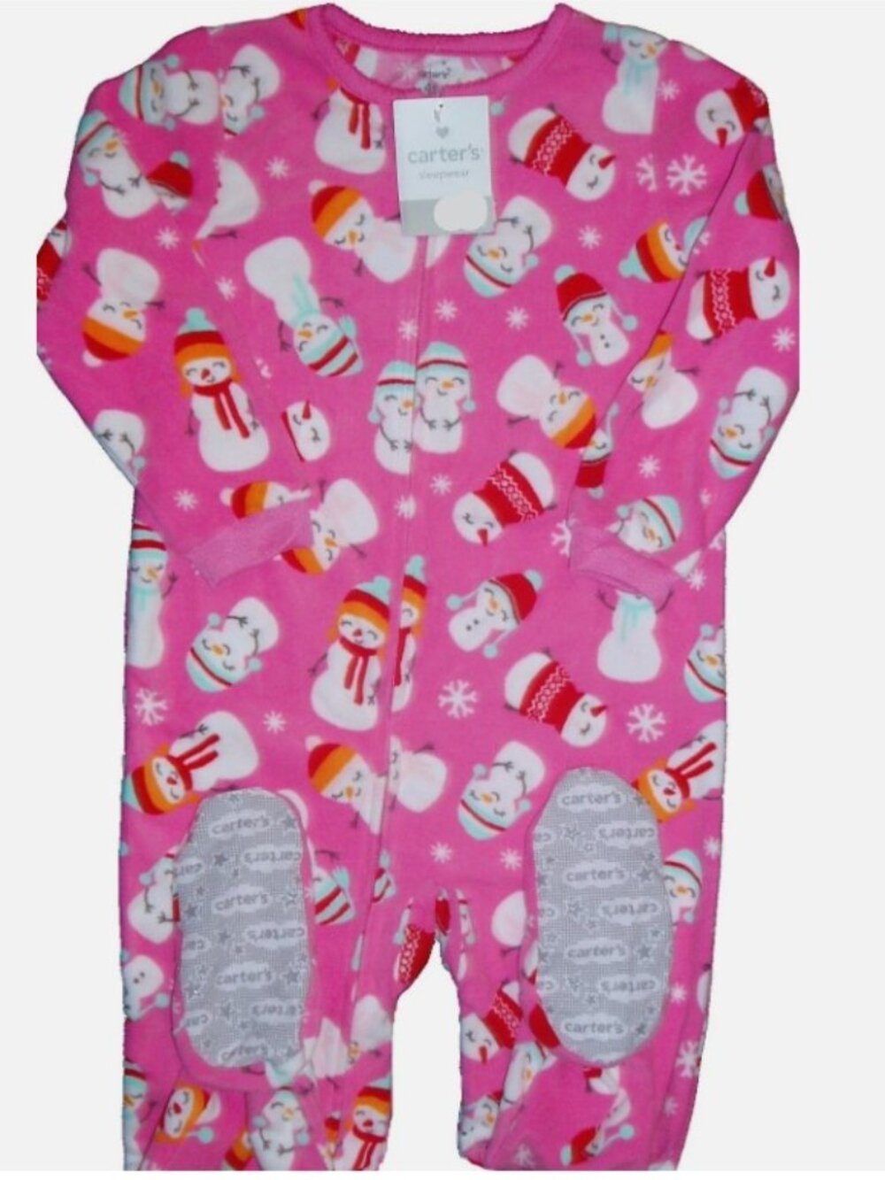 Footed Pajamas Sleeper Girls Warm Microfleece Blanket PJ Sleepwear Snowman Xmas